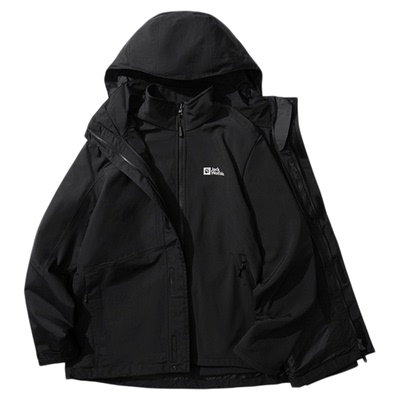 狼爪男士防水软壳三合一冲锋衣