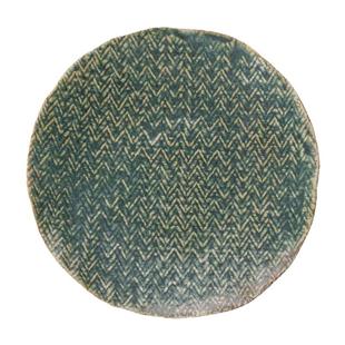 秋野家景德镇创意陶瓷布纹餐具复古高温菜盘汤盘果盘家用纯色果盘