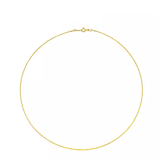 18k金玫瑰金项链女不掉色十字链单链子正品au750彩金项链女锁骨链