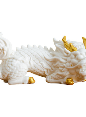 新中式陶瓷客厅招财麒麟摆件礼品