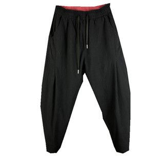 冬季加绒加厚大码个性哈伦裤男胖子灯笼宽松束口小脚休闲嘻哈长裤