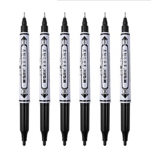 晨光小双头记号笔SPM21302史努比卡通马克笔蓝色黑色勾线笔油性笔