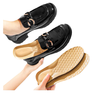 乐福鞋鞋垫女吸汗防臭透气超软底舒适踩屎感运动牛皮皮鞋专用真皮