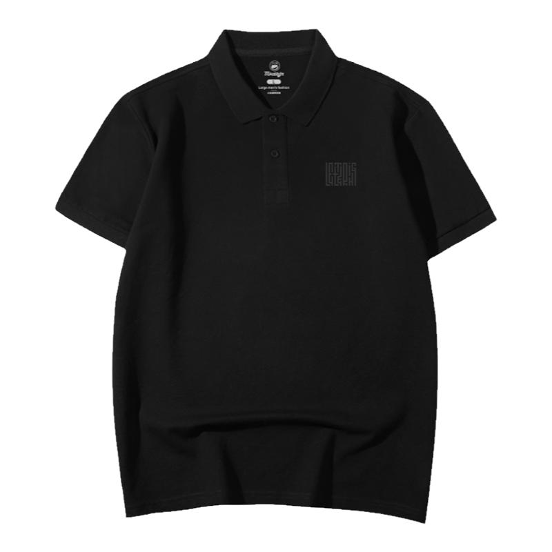 大码潮牌翻领polo衫纯棉短袖