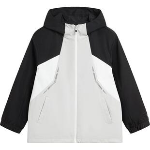 李宁儿童三合一加绒摇粒绒冲锋外套防风衣男孩新款冬季男童装冬装