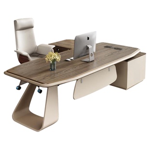 高端老板桌办公桌简约现代董事长总裁桌大班台经理办公室桌椅组合