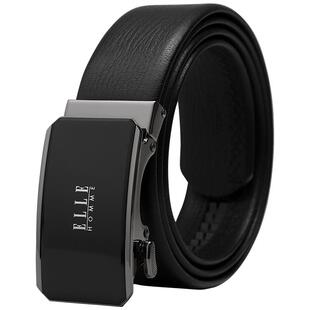 ELLEHOMME新款男士真皮自动扣皮带商务男合金扣裤带青年休闲腰带