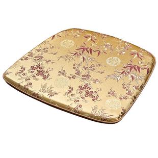 新中式椅垫红木餐椅坐垫实木餐桌马蹄形餐厅茶楼椅子坐垫定制防滑