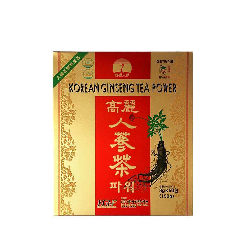 韩国进口鹤标高丽人参茶浓缩颗粒冲饮礼盒茶100包50包纸盒小包装