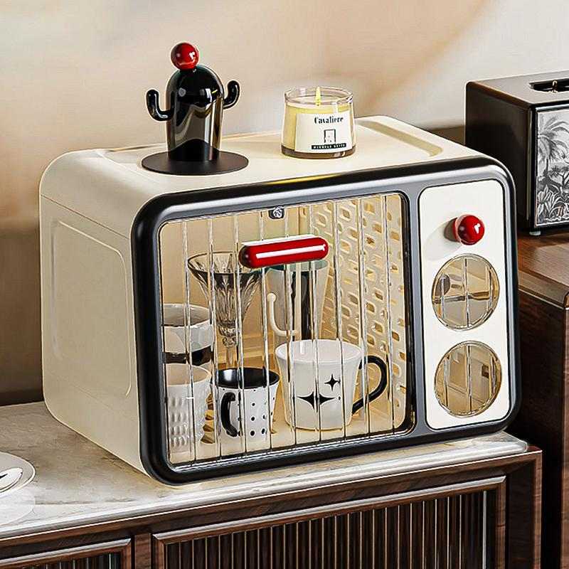 杯架防尘杯子收纳置物架水杯餐桌茶杯架咖啡杯马克杯沥水架收纳盒
