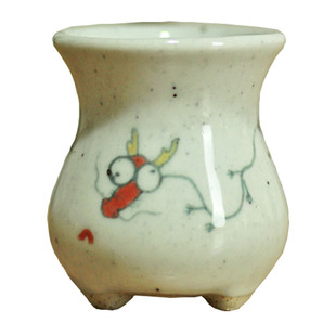 景德镇汝窑手绘陶瓷特小迷你多肉花盆田园拇指桃蛋小苗盆透气控形