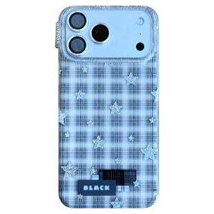 由里公园ins韩系秋冬撞色格纹闪粉星星17适用17pro苹果17ProMax手机壳iPhone16全包14新款16Promax保护套13女