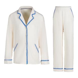 CremeSu牛奶绒冬季新品睡衣女松弛系列情侣家居服套装亲肤保暖厚