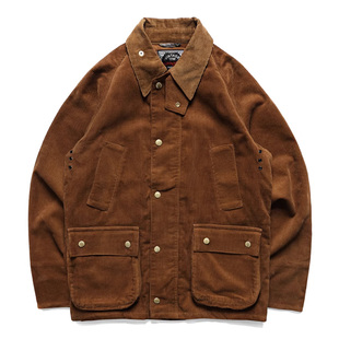 LifeCycle秋冬复古猎装灯芯绒外套男阿美咔叽加厚多袋工装夹克BBR