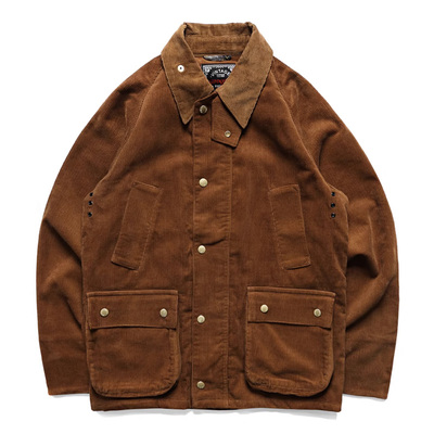 阿美咔叽灯芯绒外套复古工装夹克