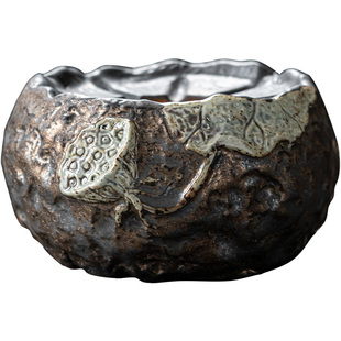 鎏金复古温茶炉底座中式功夫茶具茶道暖茶炉蜡烛加热炉保温恒温器