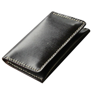 德国马缰马具皮硬植鞣革卡包 一针一线纯手工缝制男女适用