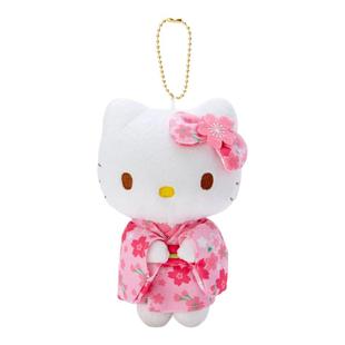 日本hellokitty粉色樱花和服凯蒂猫哈喽kt猫公仔玩偶毛绒挂件挂饰
