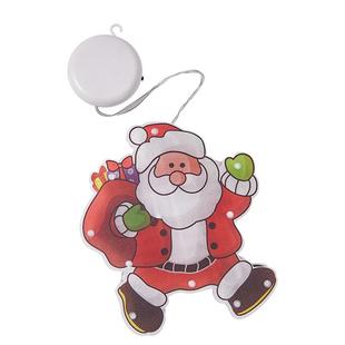 圣诞节装饰品店铺橱窗贴玻璃场景布置氛围装扮圣诞树老人挂件灯