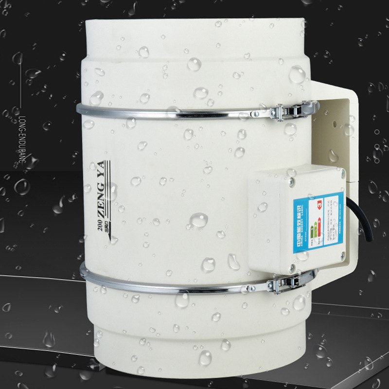 圆形斜流增压管道风机8排气扇6抽风机寸寸换气扇排风寸4油烟静音