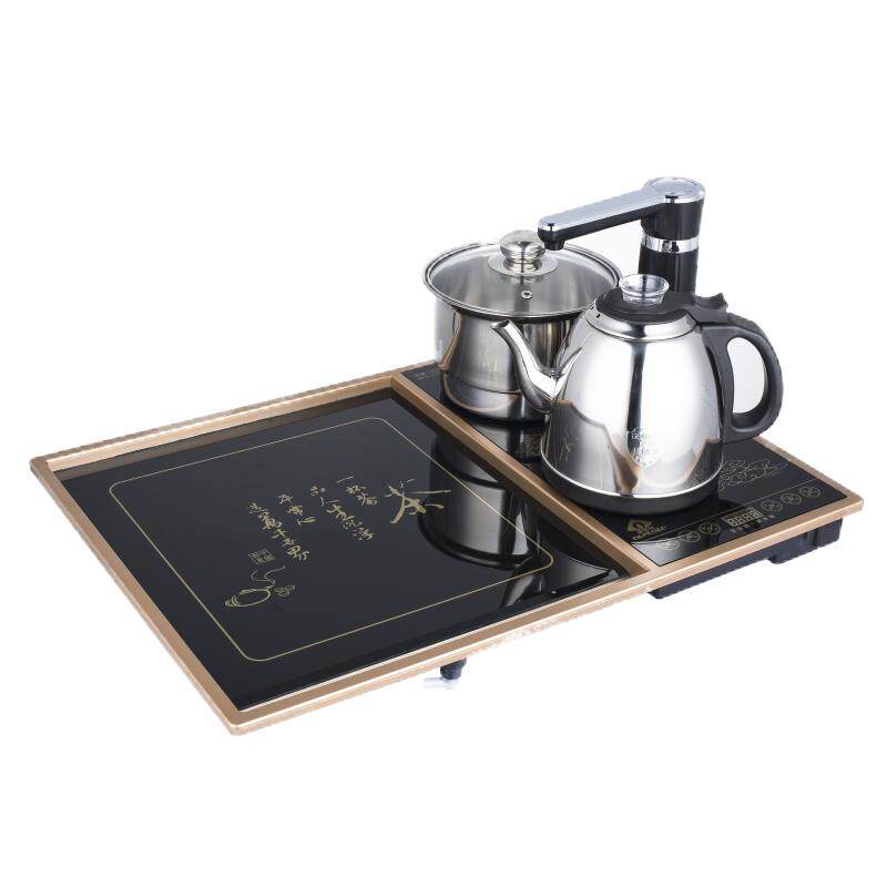 全自动玻璃茶盘镶嵌茶海送烧水壶