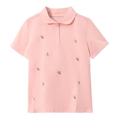 白色短袖polo领t恤女2024年新款翻领上衣体恤带领半袖洋气小衫夏