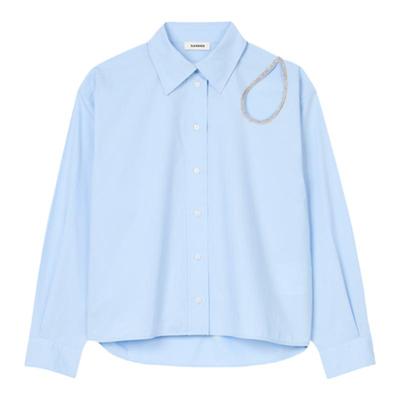 【博主同款】SANDRO Outlets2024春秋款女装钻饰衬衫SFPCM01198