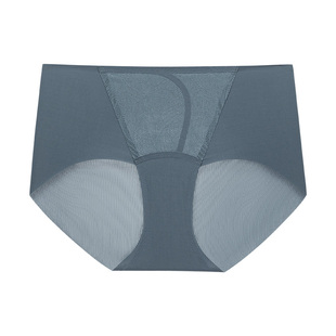 【蓝风铃内裤】伊维斯抗菌无痕内裤中高腰透气蕾丝包臀三角裤女