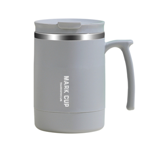 杯子带盖带勺子不锈钢马克杯女生高颜值办公室水杯保温咖啡食品级