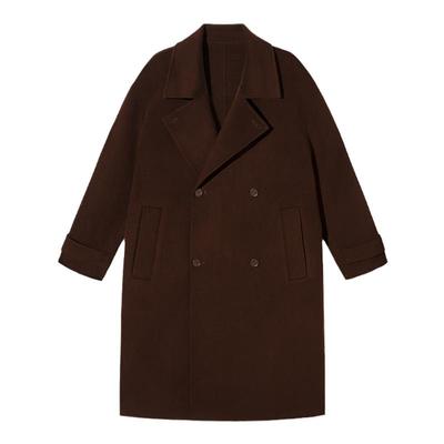 PSO Brand男装女装双面羊毛毛呢外套中长款宽松呢子大衣女款冬季