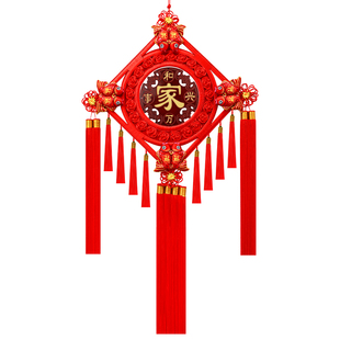 中国结挂件客厅大号桃木福字挂饰2025新款玄关乔迁红色喜庆平安结
