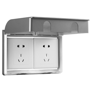 防溅盒双位86型开关自粘贴式防水罩卫生间插座浴霸开关盖板保护罩