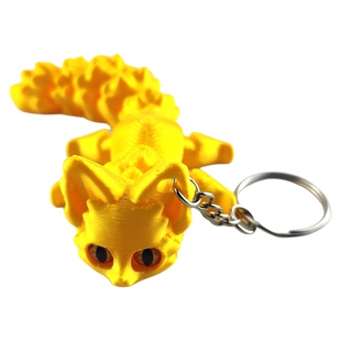 创意钥匙挂件3D打印小狐狸夜光关节可动发光儿童玩具小动物模型