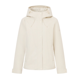 POLOWALK女式外套2025秋季新品纯色简约连帽上衣休闲宽松女装夹克