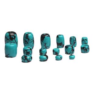 仿绿松石散珠子手串珠链三通桶珠手链配珠星月文玩蜜蜡菩提配饰