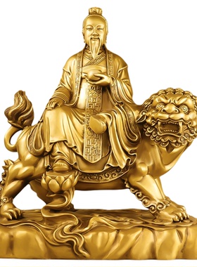 黄铜太乙真人铜像摆件