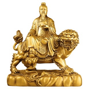 黄铜太乙真人铜像摆件十二金仙太乙救苦天尊佛堂道观供养家用供奉