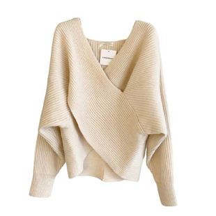 A Bow |日常服实用主义 /牛羊绒纱机理纹理 /V领廓形大毛衣