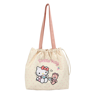 可爱HelloKitty波点帆布托特包