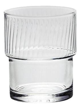迦乐进口套叠竖纹玻璃杯