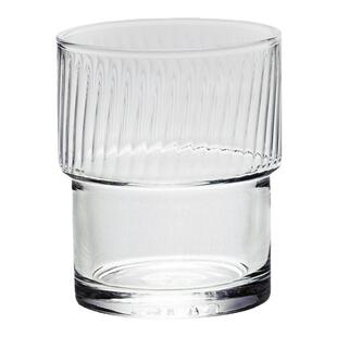 迦乐进口日本aderia石冢硝子套叠竖纹玻璃杯咖啡杯水杯饮料杯