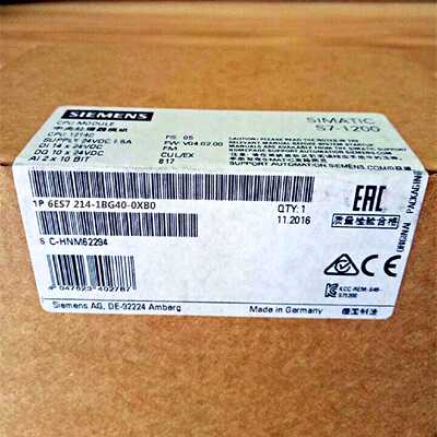议价西门子PLC 6ES7214-1BG40-0XB0 CPU1214C AC/DC/RLY 全新原装
