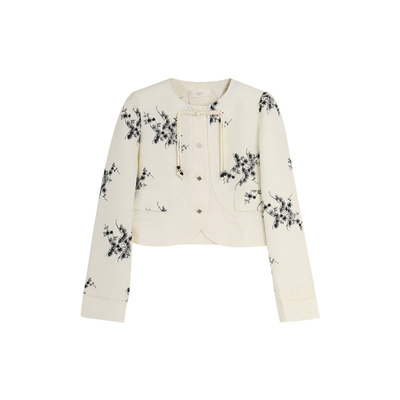 西町村屋文艺感百搭绣花短款外搭