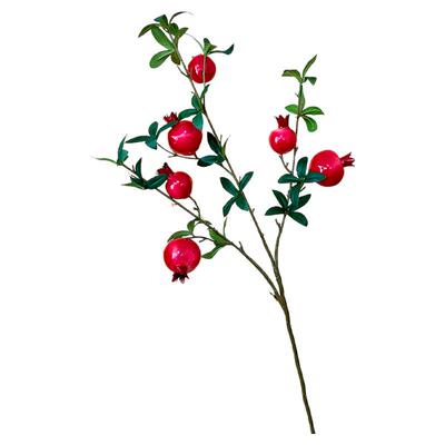 石榴花仿真花假花摆设冬青红果发财果假果实新年装饰年宵花艺摆件