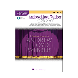韦伯经典音乐 长笛独奏 附在线音乐下载 海伦德原版乐谱书 Andrew Lloyd Webber Classics for Flute solo HL00841824