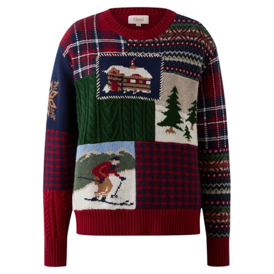 ELAND圆领提花套头针织衫女