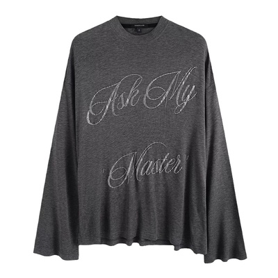 FIRSTFLOOR烫钻长袖T恤罩衫