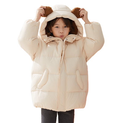 moomoo可爱新款女孩蓬松鸭绒童装