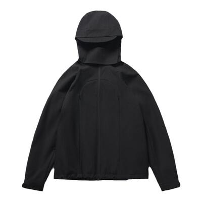 防风拒水高领连帽多功能防护外套