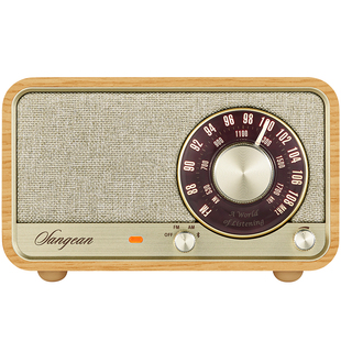 山进M2高保真蓝牙便携音箱小型桌面家用音响客厅高音质木制收音机